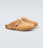 Boston nubuck and shearling clogs