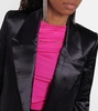 Satin tuxedo blazer