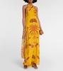 Printed silk georgette maxi dress