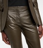 Serge leather bootcut pants