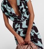 Printed crêpe midi dress