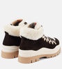 Arosa shearling-lined suede lace-up boots