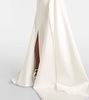 Rumi twill and crêpe gown