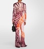 Neal tie-dye wool and cashmere pants