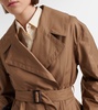 Cotton-blend twill trench coat