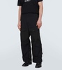 Wide-leg technical cargo pants