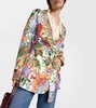 Floral silk wrap jacket