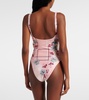 Gema Prado floral-appliqué swimsuit