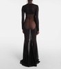 Shirred sheer gown