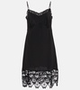 sleeveless lace-hem dress