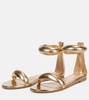 Bijoux metallic leather sandals