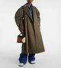 Belted cotton drill trench coat