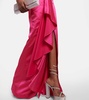 Draped corset satin gown