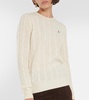 Cable-knit cashmere and wool sweater