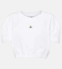 Orb cropped cotton jersey T-shirt