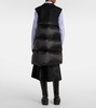 Checked down-paneled wool vest