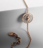 Pom Pom Dot 18kt rose gold chain bracelet with white diamonds and mother of pearl