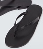 Leather thong slides