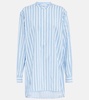 Striped cotton and silk shirt