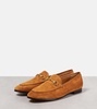 Orange Jordaan Suede Loafers