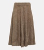 Wool-blend midi skirt