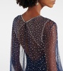 Embellished caped Mabel gown