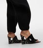 La Sculpture embellished patent leather mules