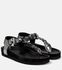 Brook metallic leather sandals