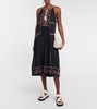 Pamela embroidered cotton midi dress