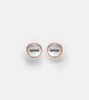 Pom Pom Dot 18kt rose gold earrings with mother of pearl and diamonds