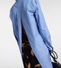 Embellished striped cotton poplin shirt