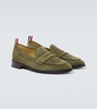 Suede penny loafers