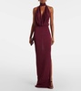 Draped halterneck gown