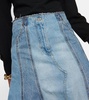 Denim midi skirt