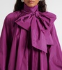 Garibo bow-detail taffeta minidress