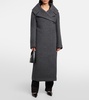 Oversized wool-blend felt wrap coat