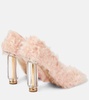 Faux fur pumps 