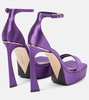 Satin platform sandals