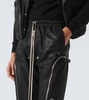 Leather cargo pants