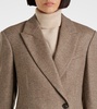 Herringbone wool-blend blazer