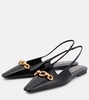 Blade leather slingback flats