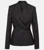 Herringbone wool gabardine blazer