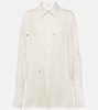 x Suna Fujita silk and cotton fil coupé shirt