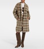 Gabriel checked wool-blend overcoat