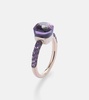 Nudo Petit 18kt rose and white gold ring with amethyst and jade