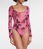 Floral printed bodysuit