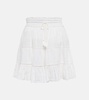 Lioline cotton and linen-blend miniskirt