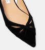 Moves cutout velvet ballet flats