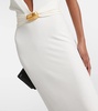 Cutout jersey gown