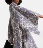 Printed linen kaftan